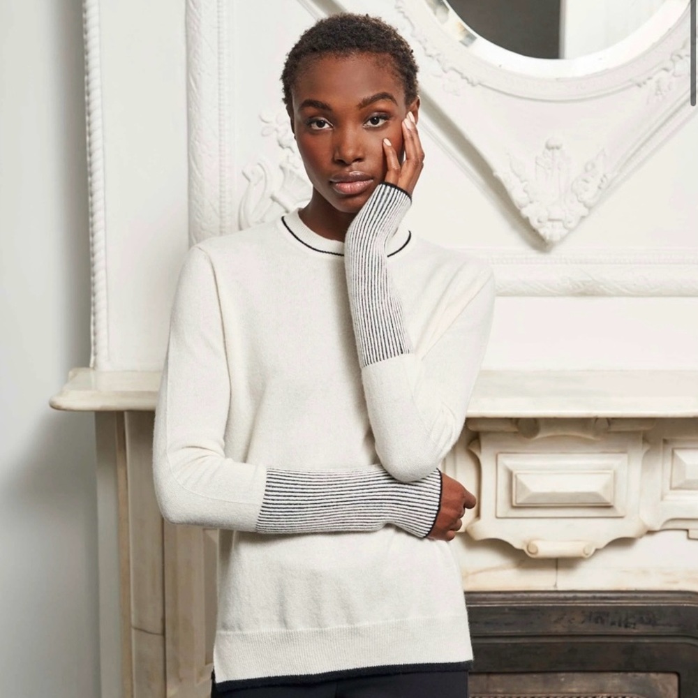 La Ligne AAA Sweater in Cream and Black